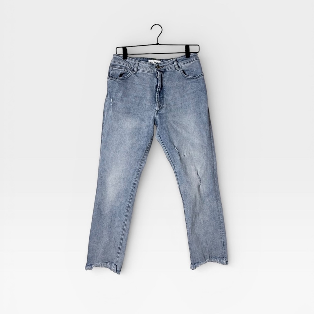 DL1961 Bella Vintage Slim Cropped Denim Distressed Jean Size 30 (L)